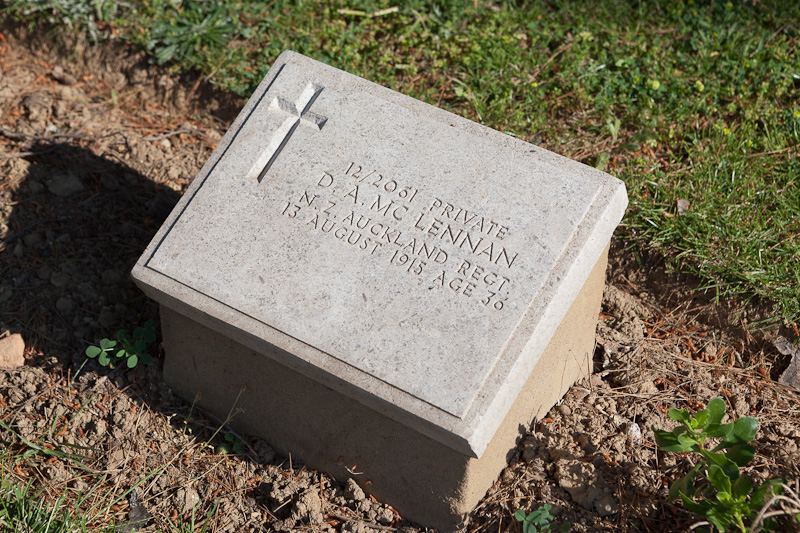 Photo of headstones/D A McLennan d1915 hdstn Lemnos Greece